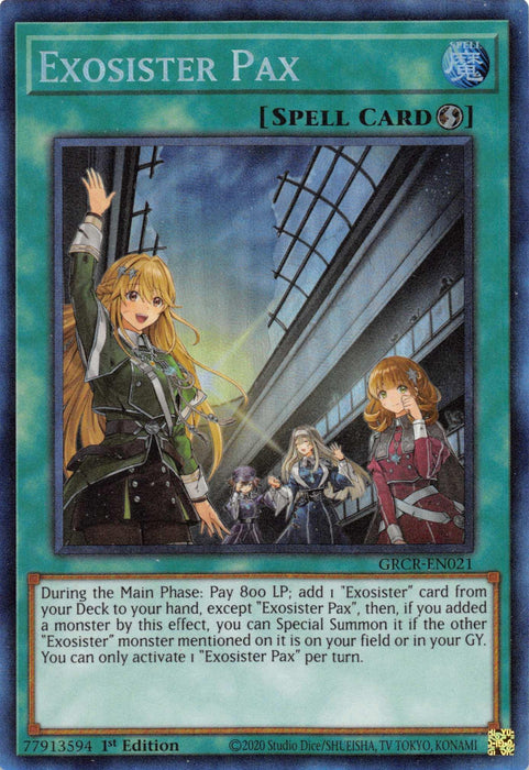 Exosister Pax [GRCR-EN021] Collector's Rare - for just $3.30! 