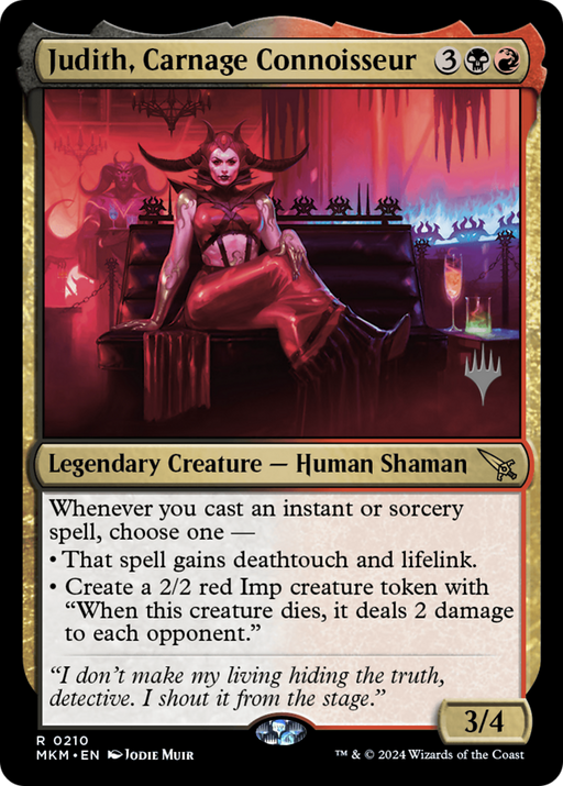 Judith, Carnage Connoisseur (PPMKM-210) - Murders at Karlov Manor Promos - for just $0.54! 