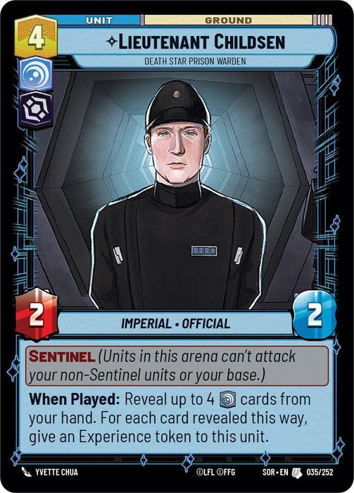 Lieutenant Childsen - Death Star Prison Warden (035/252) [Spark of Rebellion] - for just $0.10! 