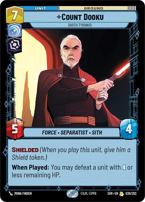 Count Dooku - Darth Tyranus (038/252) [Spark of Rebellion] - for just $0.20! 