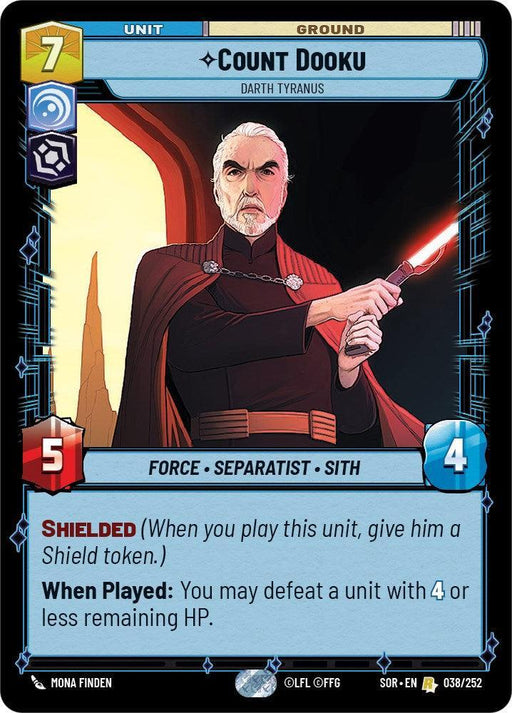 Count Dooku - Darth Tyranus (038/252) [Spark of Rebellion] - for just $0.20! 