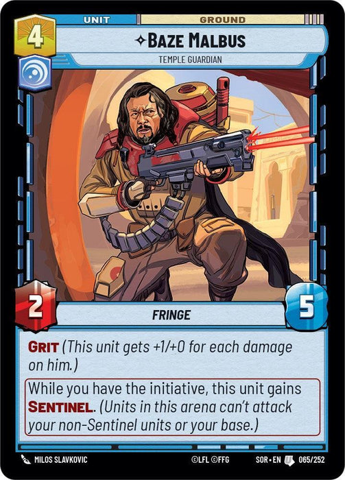 Baze Malbus - Temple Guardian (065/252) [Spark of Rebellion] - for just $0.10! 