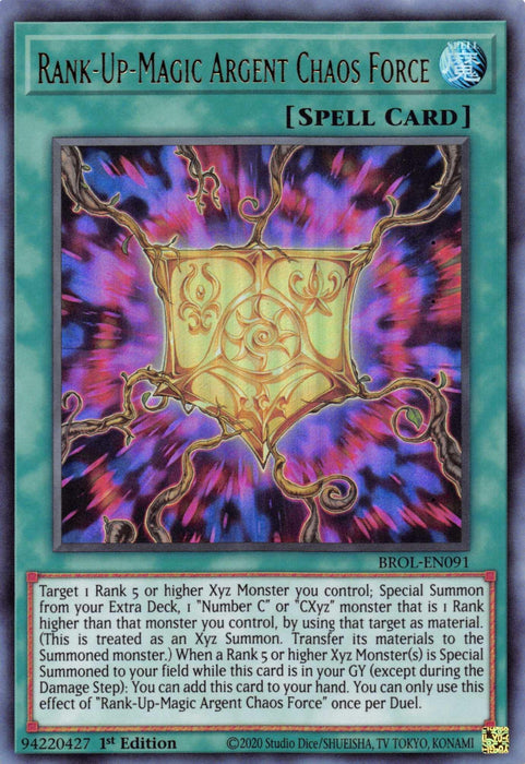 Rank-Up-Magic Argent Chaos Force [BROL-EN091] Ultra Rare - for just $0.10! 
