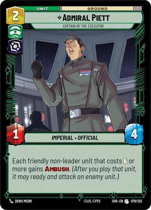 Admiral Piett - Captain of the Executor (079/252) [Spark of Rebellion] - for just $0.10! 