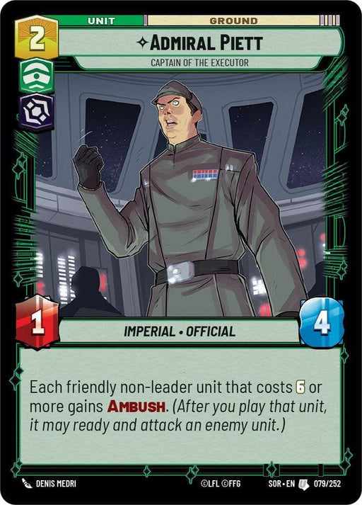 Admiral Piett - Captain of the Executor (079/252) [Spark of Rebellion] - for just $0.10! 