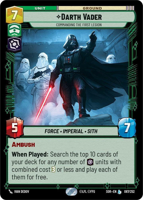 Darth Vader - Commanding the First Legion (087/252) [Spark of Rebellion] - for just $4.40! 