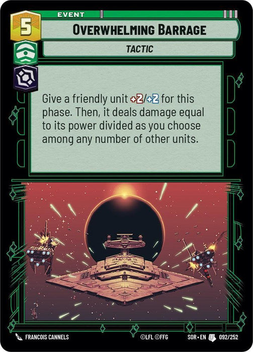 Overwhelming Barrage (092/252) [Spark of Rebellion] - for just $0.30! 