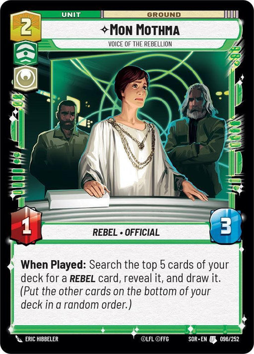 Mon Mothma - Voice of the Rebellion (096/252) [Spark of Rebellion] - for just $0.10! 