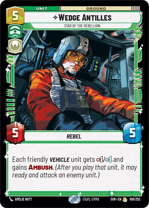 Wedge Antilles - Star of the Rebellion (100/252) [Spark of Rebellion] - for just $0.10! 