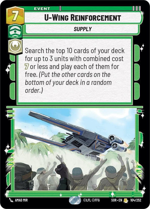 U-Wing Reinforcement (104/252) [Spark of Rebellion] - for just $0.20! 