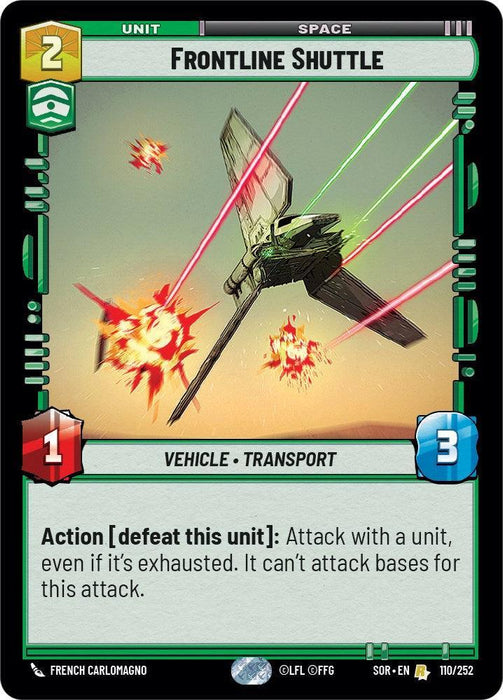 Frontline Shuttle (110/252) [Spark of Rebellion] - for just $0.10! 
