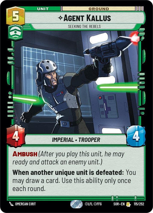 Agent Kallus - Seeking the Rebels (115/252) [Spark of Rebellion] - for just $0.10! 
