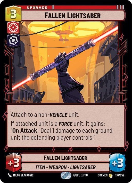 Fallen Lightsaber (137/252) [Spark of Rebellion] - for just $0.15! 