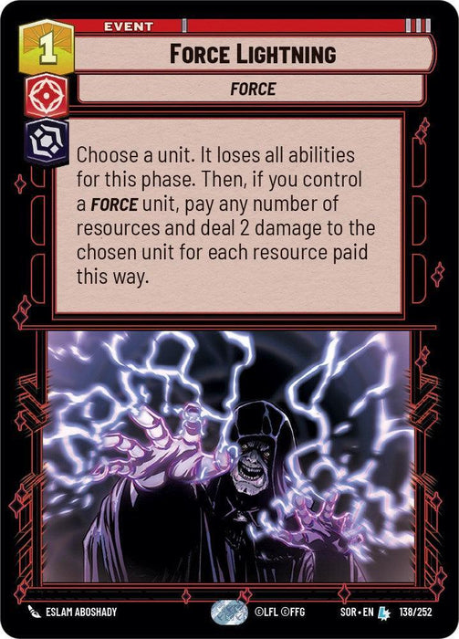 Force Lightning (138/252) [Spark of Rebellion] - for just $1.30! 