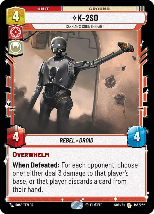 K-2SO - Cassian's Counterpart (145/252) [Spark of Rebellion] - for just $0.30! 