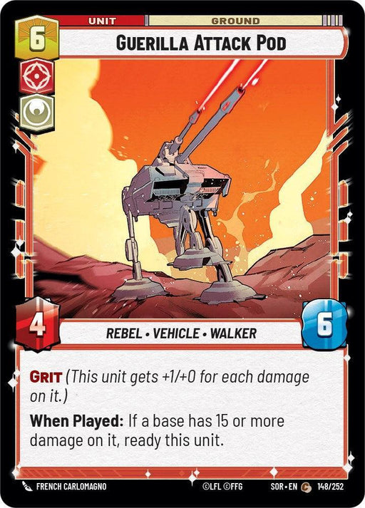 Guerilla Attack Pod (148/252) [Spark of Rebellion] - for just $0.10! 