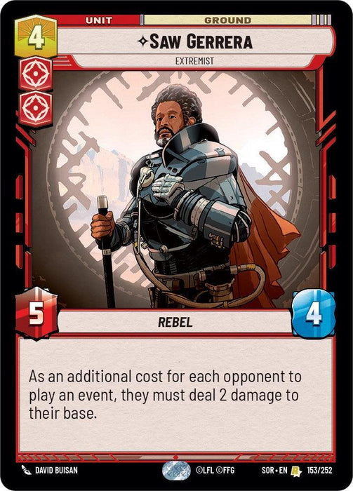Saw Gerrera - Extremist (153/252) [Spark of Rebellion] - for just $0.10! 