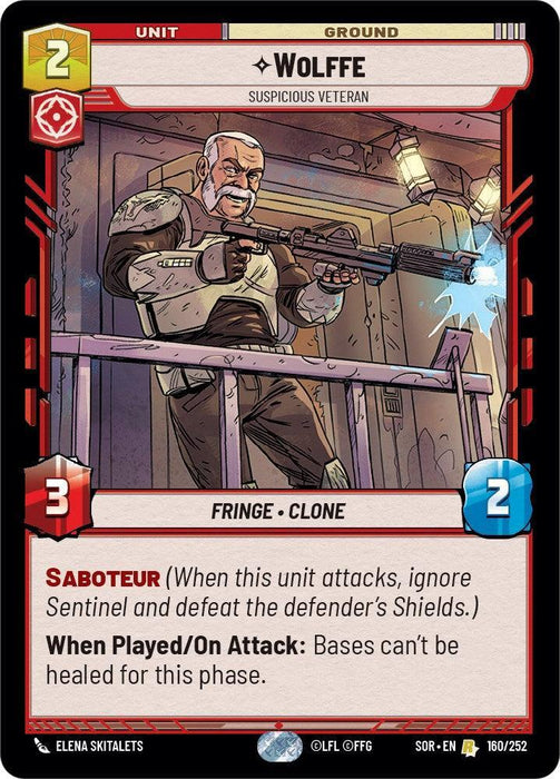 Wolffe - Suspicious Veteran (160/252) [Spark of Rebellion] - for just $0.10! 