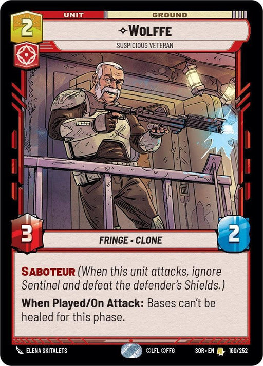 Wolffe - Suspicious Veteran (160/252) [Spark of Rebellion] - for just $0.10! 