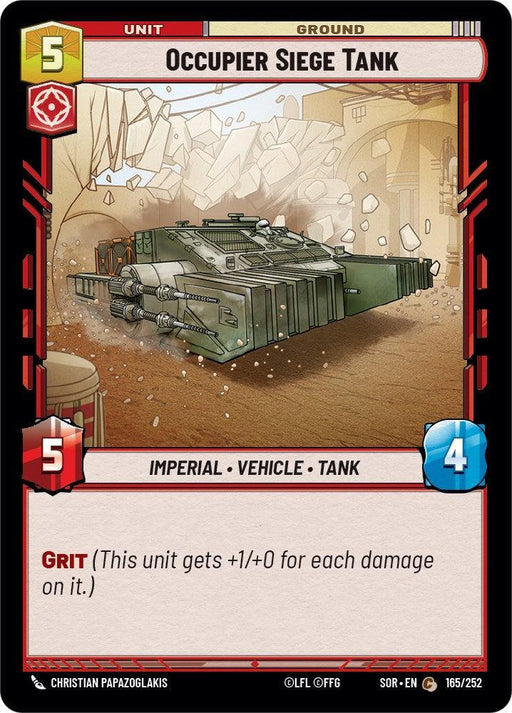 Occupier Siege Tank (165/252) [Spark of Rebellion] - for just $0.10! 