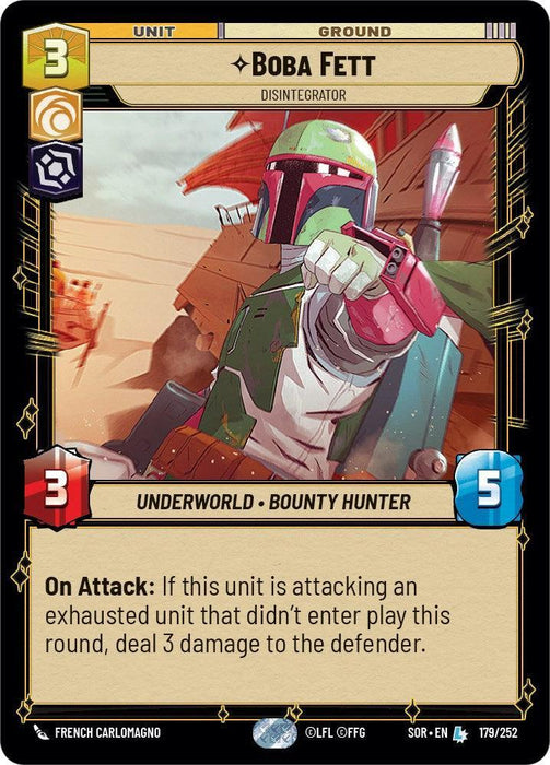 Boba Fett - Disintegrator (179/252) [Spark of Rebellion] - for just $1.85! 