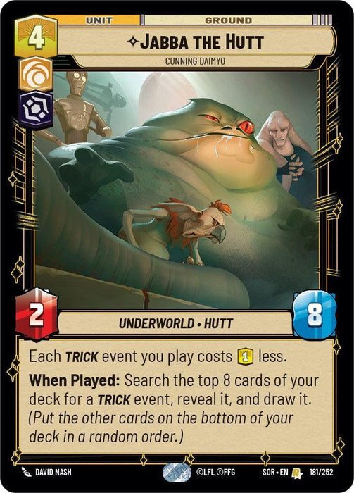 Jabba the Hutt - Cunning Daimyo (181/252) [Spark of Rebellion] - for just $0.10! 