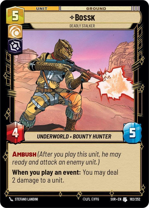 Bossk - Deadly Stalker (182/252) [Spark of Rebellion] - for just $0.10! 