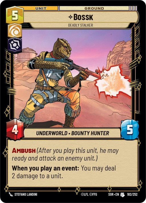 Bossk - Deadly Stalker (182/252) [Spark of Rebellion] - for just $0.10! 