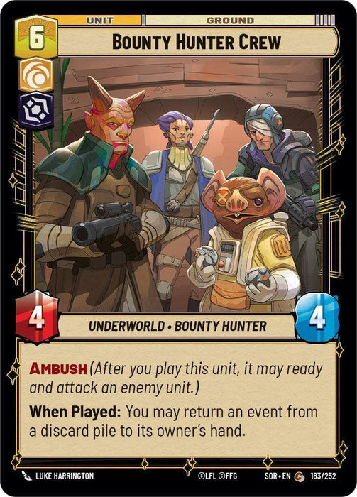 Bounty Hunter Crew (183/252) [Spark of Rebellion] - for just $0.10! 