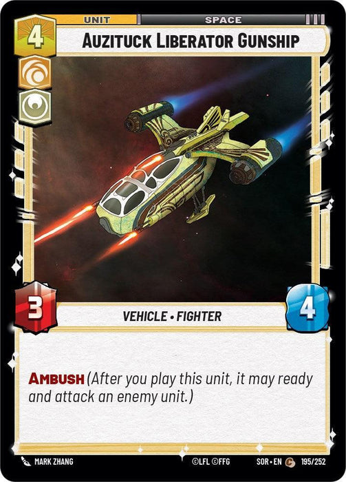 Auzituck Liberator Gunship (195/252) [Spark of Rebellion] - for just $0.10! 