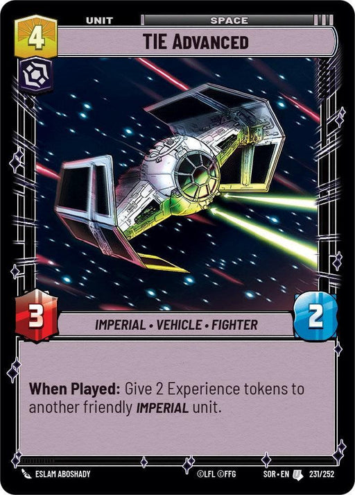 TIE Advanced (231/252) [Spark of Rebellion] - for just $0.10! 