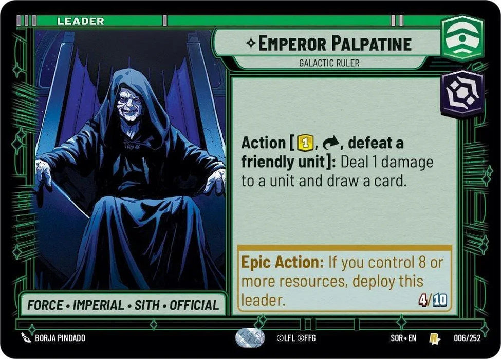 Emperor Palpatine - Galactic Ruler (006/252) [Spark of Rebellion] - for just $0.10! 