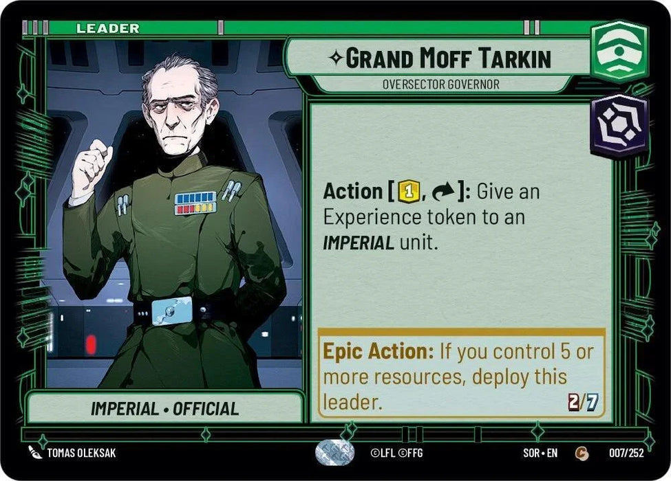 Grand Moff Tarkin - Oversector Governor (007/252) [Spark of Rebellion] - for just $0.10! 