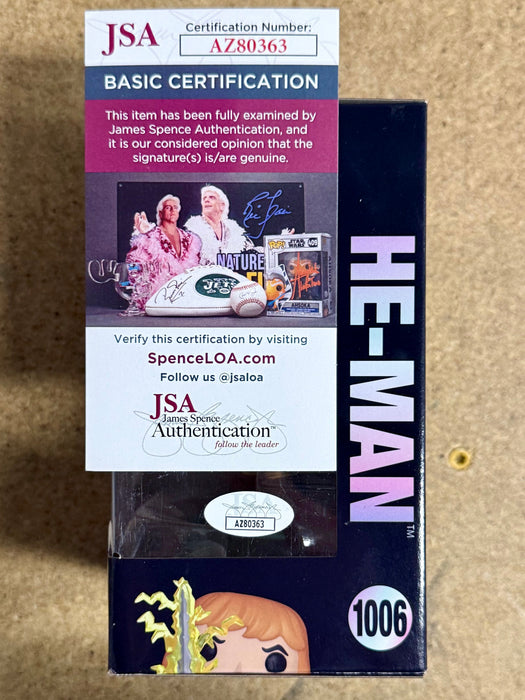 Tom Cook Signed He-Man Masters Of The Universe Funko Pop! #1006 With JSA COA - for just $100! 