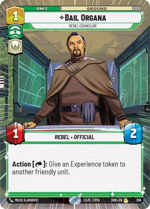 Bail Organa - Rebel Councilor (Hyperspace) (358) [Spark of Rebellion] - for just $0.45! 