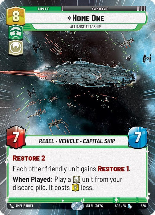 Home One - Alliance Flagship (Hyperspace) (366) [Spark of Rebellion] - for just $5.55! 