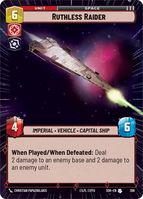 Ruthless Raider (Hyperspace) (398) [Spark of Rebellion] - for just $1.75! 