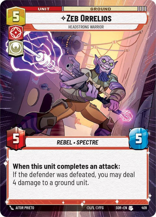 Zeb Orrelios - Headstrong Warrior (Hyperspace) (409) [Spark of Rebellion] - for just $0.25! 