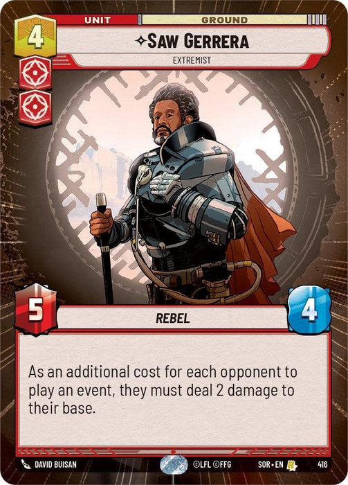 Saw Gerrera - Extremist (Hyperspace) (416) [Spark of Rebellion] - for just $0.55! 