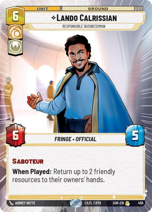Lando Calrissian - Responsible Businessman (Hyperspace) (459) [Spark of Rebellion] - for just $0.30! 