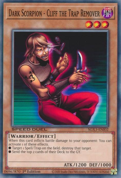 Dark Scorpion - Cliff the Trap Remover [SGX3-ENI02] Common - for just $0.15! 