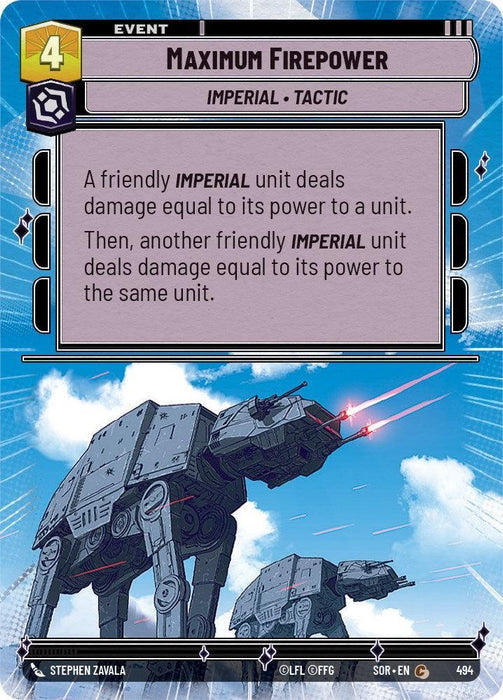 Maximum Firepower (Hyperspace) (494) [Spark of Rebellion] - for just $0.10! 