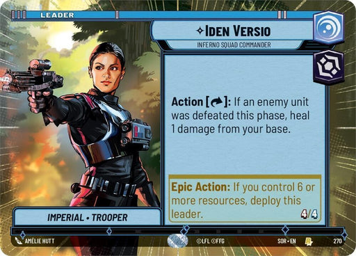 Iden Versio - Inferno Squad Commander (Hyperspace) (270) [Spark of Rebellion] - for just $0.25! 