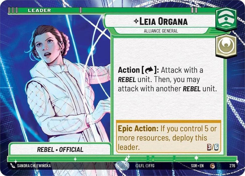 Leia Organa - Alliance General (Hyperspace) (276) [Spark of Rebellion] - for just $0.10! 