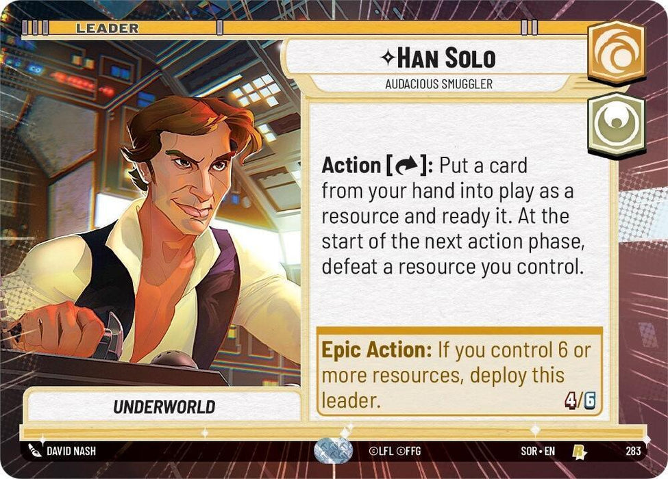 Han Solo - Audacious Smuggler (Hyperspace) (283) [Spark of Rebellion] - for just $0.35! 