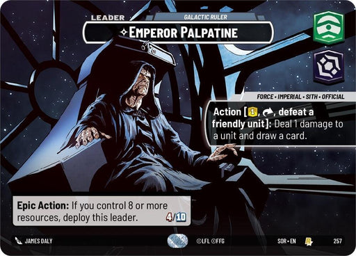 Emperor Palpatine - Galactic Ruler (Showcase) (257) [Spark of Rebellion] - for just $85.20! 
