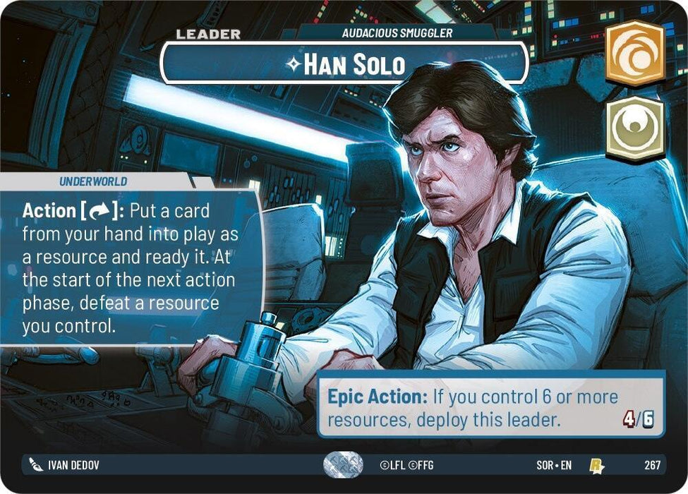Han Solo - Audacious Smuggler (Showcase) (267) [Spark of Rebellion] - for just $57.05! 