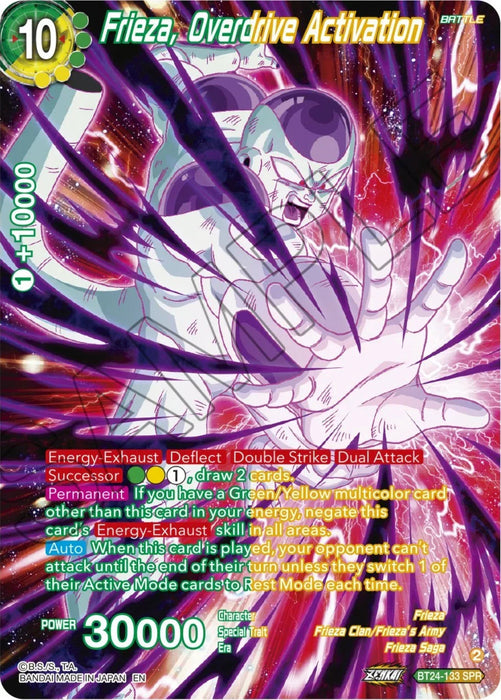 Frieza, Overdrive Activation (SPR) (BT24-133) [Beyond Generations] - for just $3.15! 
