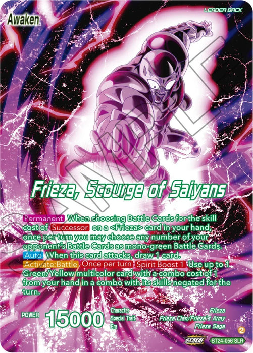 Frieza // Frieza, Scourge of Saiyans (SLR) (BT24-056) [Beyond Generations] - for just $11.15! 