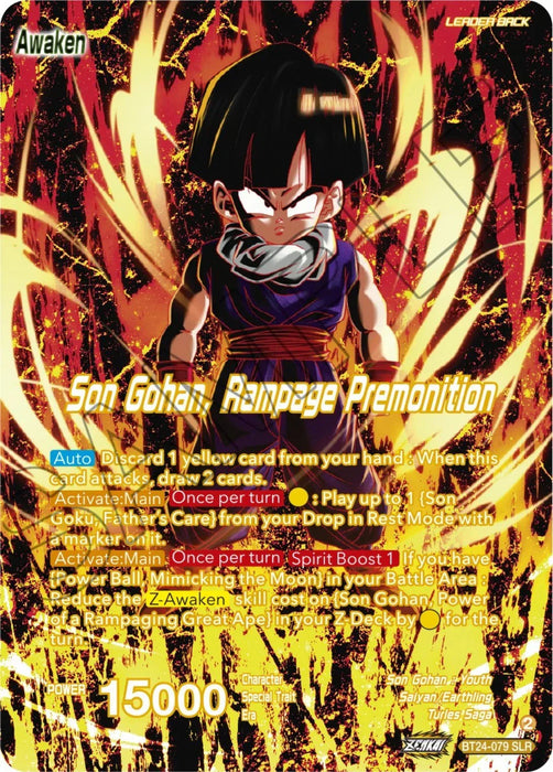 Son Gohan // Son Gohan, Rampage Premonition (SLR) (BT24-079) [Beyond Generations] - for just $9.30! 